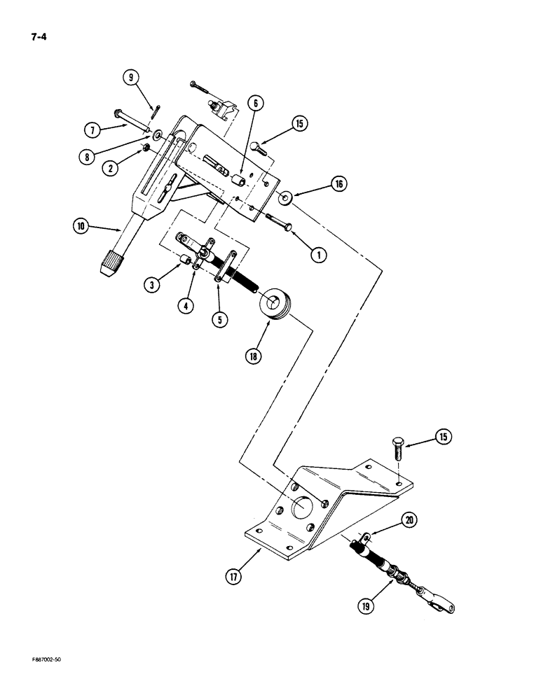 Схема запчастей Case IH STEIGER - (7-004) - PARK BRAKE CONTROLS (07) - BRAKES