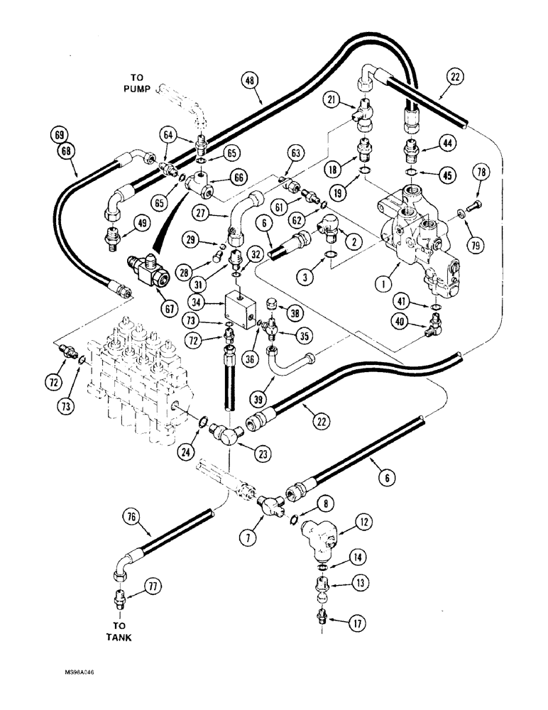 Схема запчастей Case IH 9310 - (8-024) - THREE POINT HITCH HYDRAULICS, ELECTRONIC CONTROLLED, PRIOR TO S/N JEE0069665 (08) - HYDRAULICS