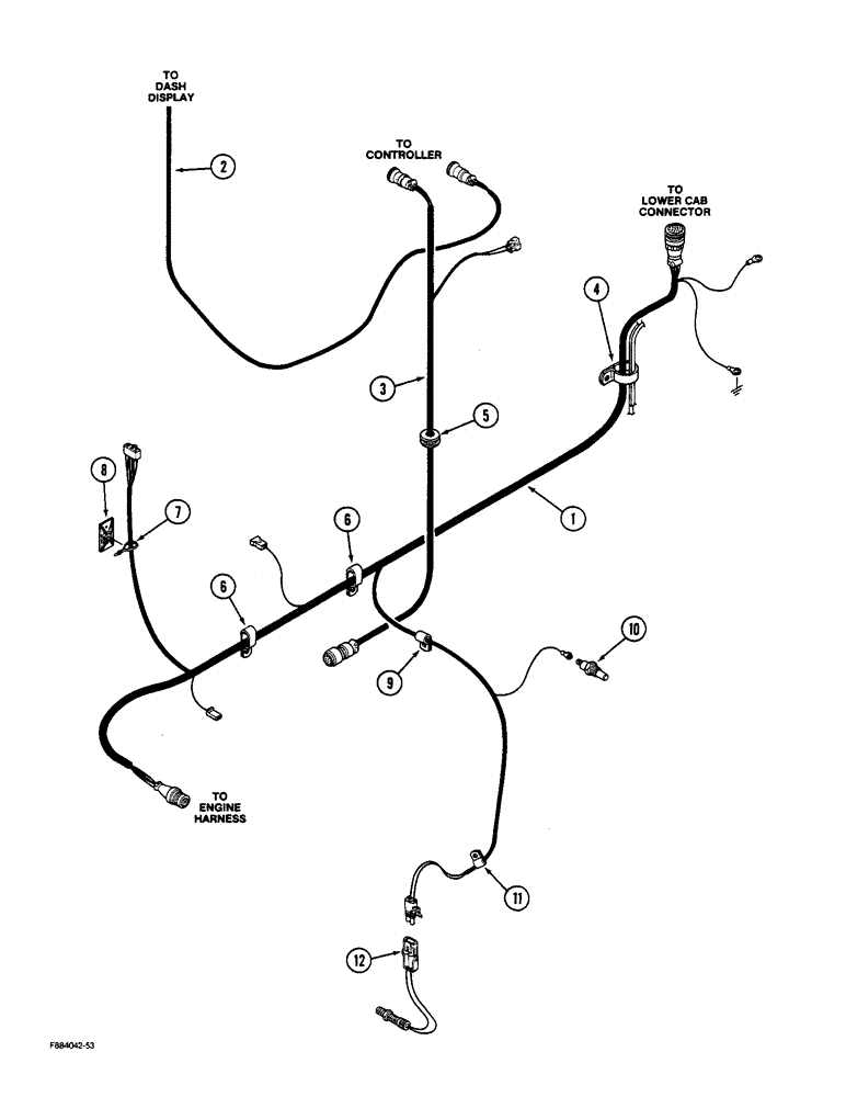 Схема запчастей Case IH STEIGER - (4-18) - TRANSMISSION HARNESS (04) - ELECTRICAL SYSTEMS