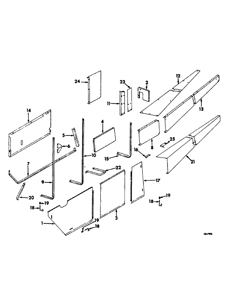 Схема запчастей Case IH 915 - (R-07) - SEPARATOR, SEPARATOR SHIELDS, LEFT SIDE Separation