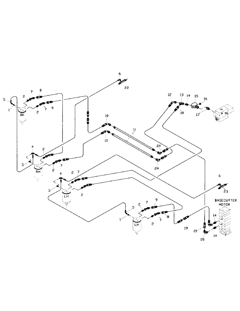 Схема запчастей Case IH 7700 - (B05-90) - HYDRAULIC CIRCUIT, CROPDIVIDER SPIRALS, FLORIDA OPTION Hydraulic Components & Circuits