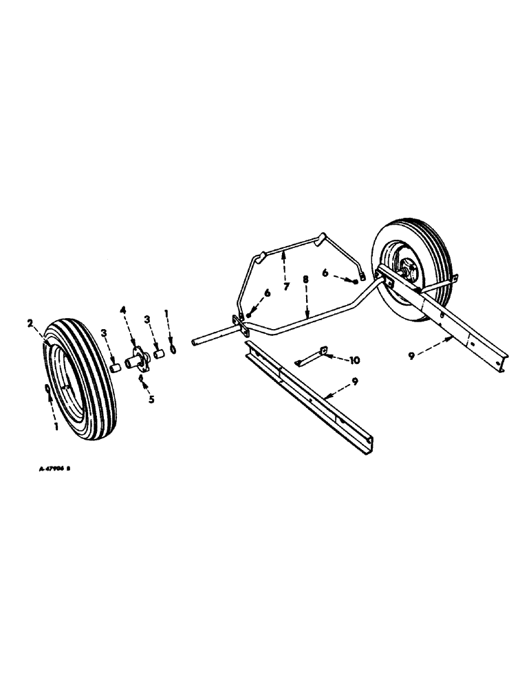 Схема запчастей Case IH 45 - (A-14) - TRANSPORT AXLE AND FRAME 