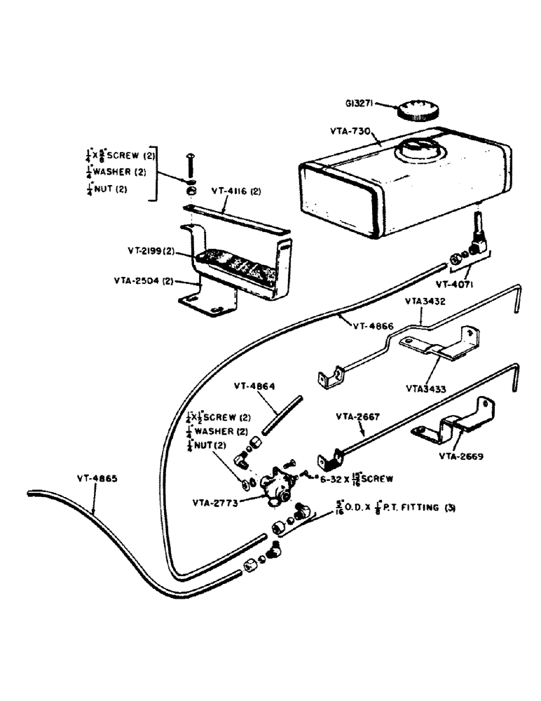 Схема запчастей Case IH VAC11-SERIES - (023) - AUXILIARY FUEL TANK, LOW COST FUEL (03) - FUEL SYSTEM