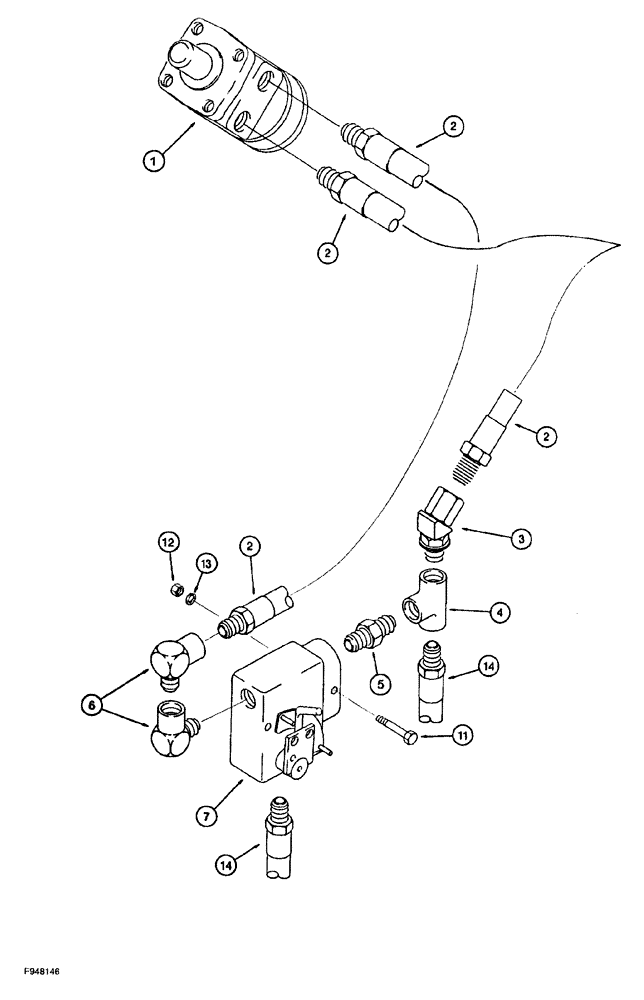 Схема запчастей Case IH 1360 - (8-006) - HYDRAULIC AUGER FEEDER (07) - HYDRAULICS