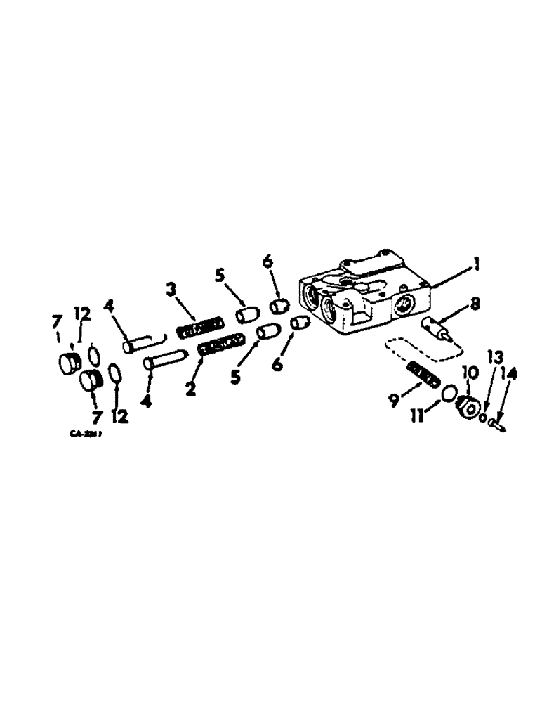 Схема запчастей Case IH 2400 - (07-10[1]) - DRIVE TRAIN, MULTI-VALVE (04) - Drive Train