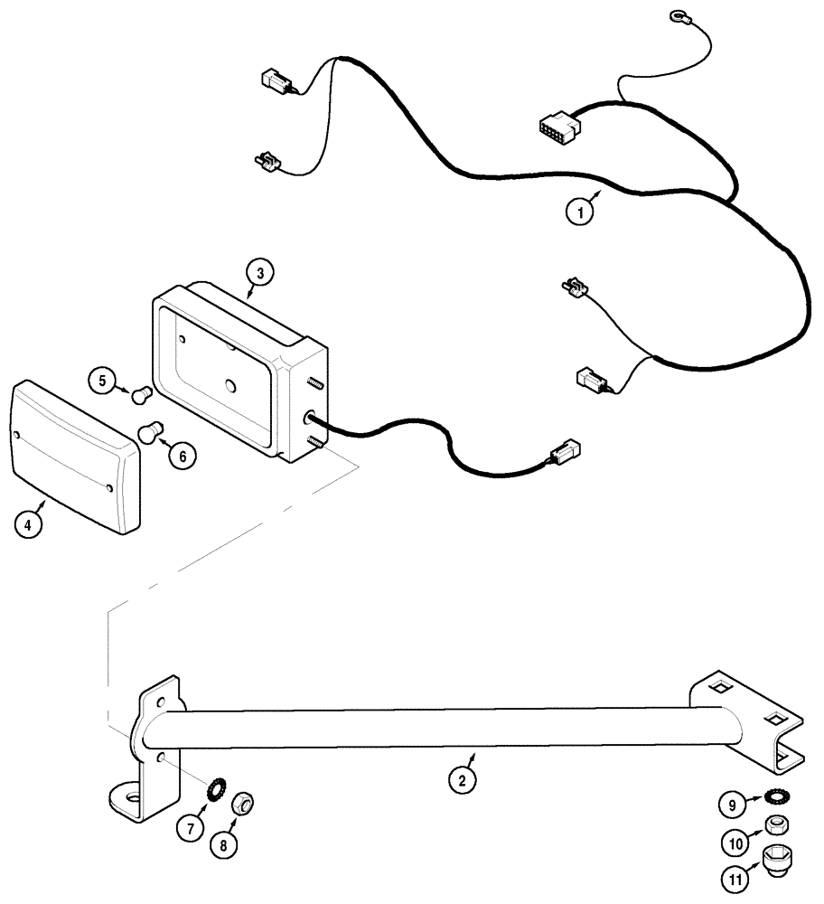 Схема запчастей Case IH MX110 - (04-37) - LAMPS - FLASH AND POSITION (04) - ELECTRICAL SYSTEMS