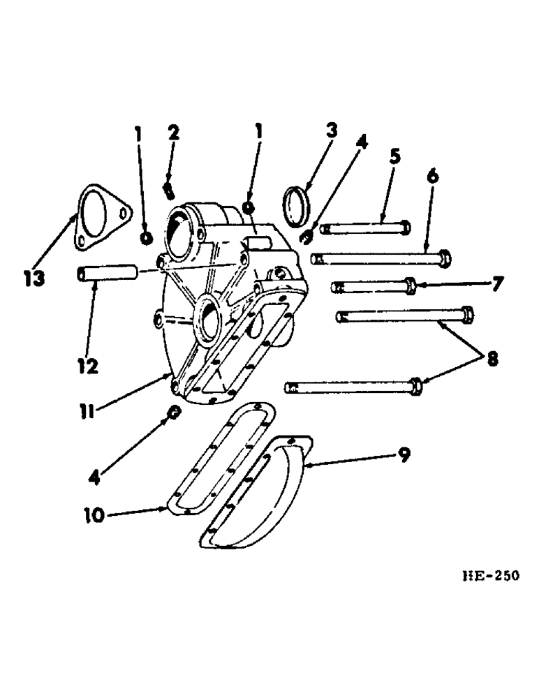 Схема запчастей Case IH 275 - (B-13) - POWER TRAIN, FINAL DRIVE HOUSING MOUNTING (03) - POWER TRAIN