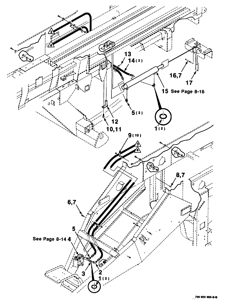 Схема запчастей Case IH 8576 - (09-026) - BALE EJECTOR KIT-CONTINUED (HYDRAULICS) Decals & Attachments