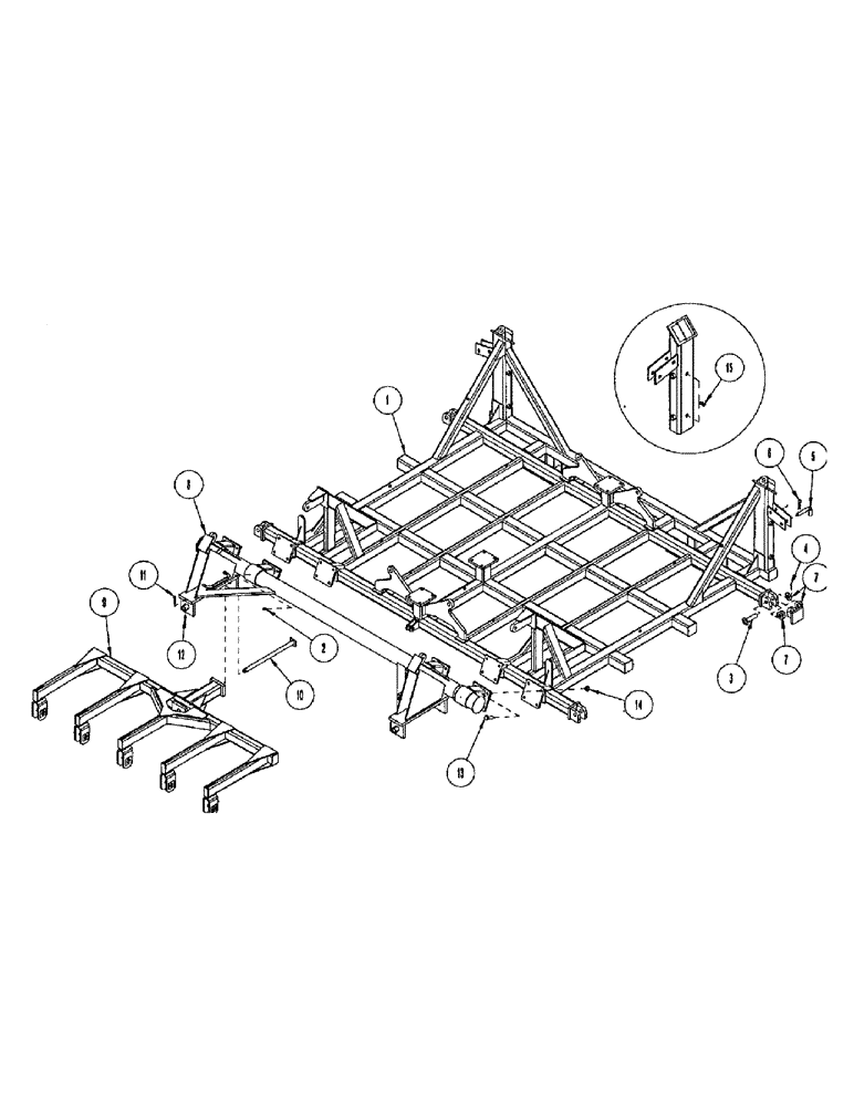 Схема запчастей Case IH CONCORD - (B06) - MAIN FRAME WITH ROCKSHAFT AND WHEEL GANGS, 2310 THRU 4010 FOUR RANK 