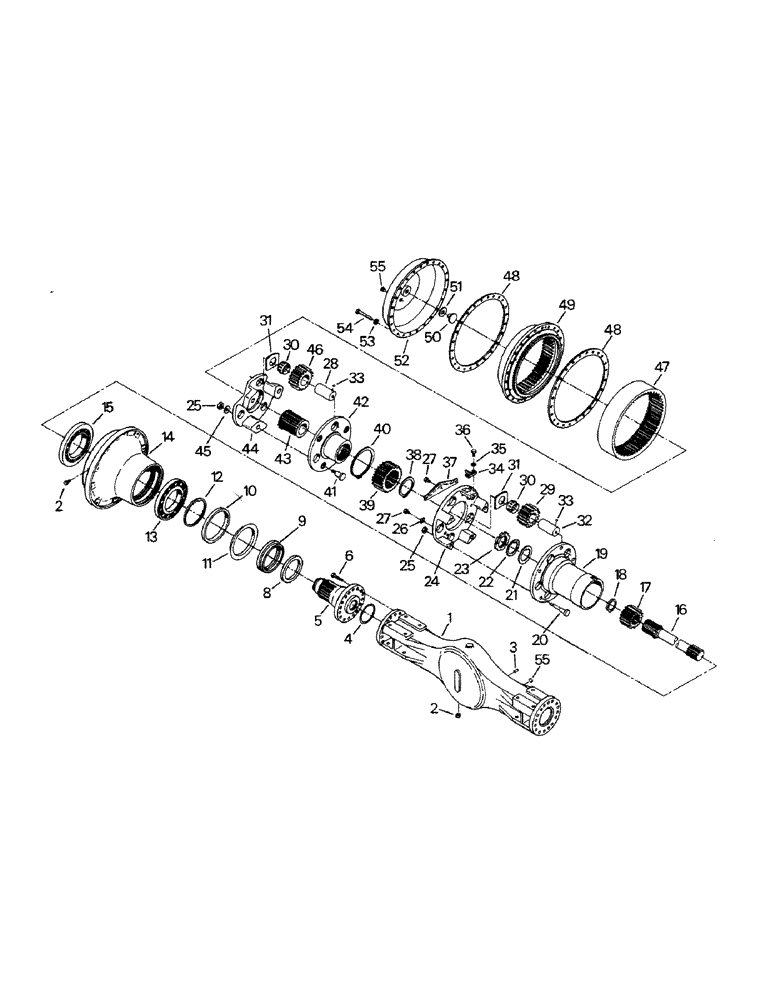 Схема запчастей Case IH STEIGER - (04-50) - AXLE ASSEMBLY, K598.60/70 (04) - Drive Train