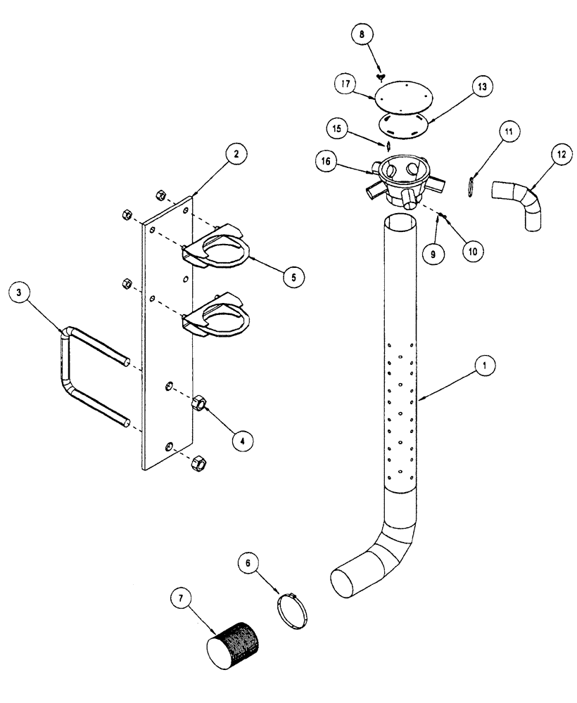 Схема запчастей Case IH NFX - (9-86) - SECONDARY MANIFOLD TUBES AND STAND, 7 PORT, 8 PORT AND 9 PORT (09) - CHASSIS