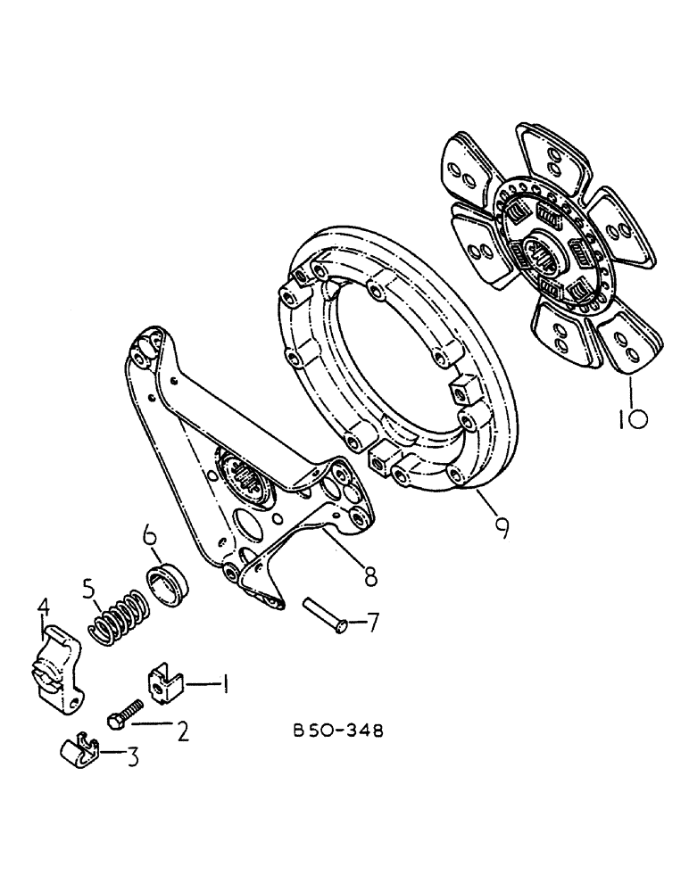 Схема запчастей Case IH 585 - (07-022) - CLUTCH, 584/7990 UP, 585/9000 UP, 258/676 UP (04) - Drive Train