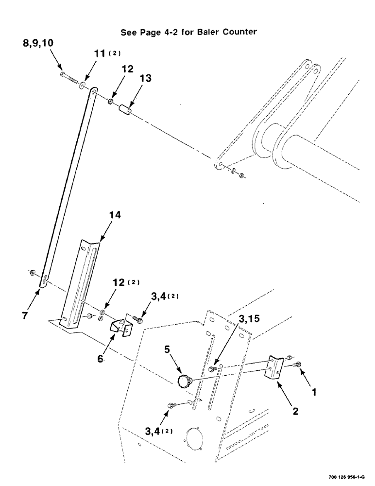 Схема запчастей Case IH 8465T - (6-02) - INDICATOR ASSEMBLY, BALE SIZE (14) - BALE CHAMBER