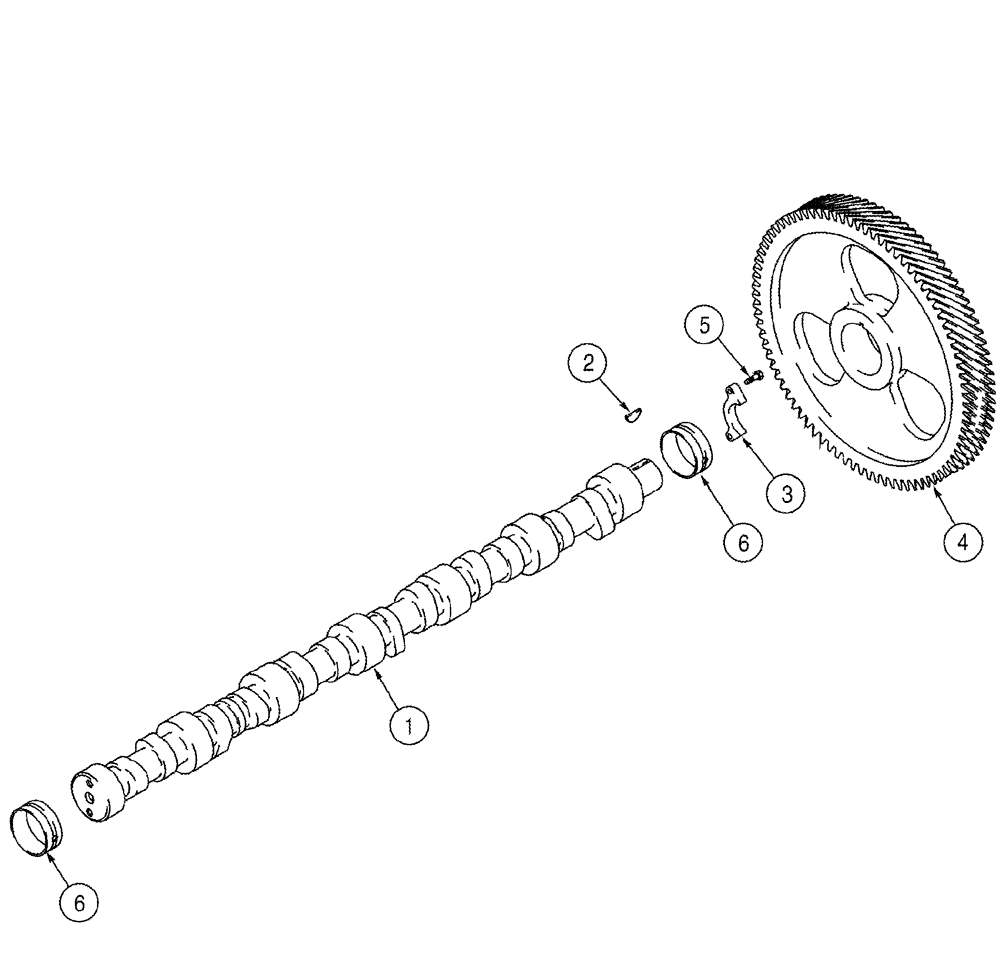 Схема запчастей Case IH 620 - (02-19) - CAMSHAFT (01) - ENGINE