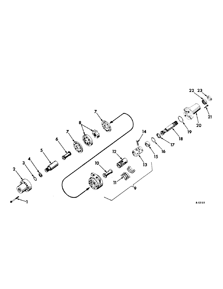 Схема запчастей Case IH 340 - (173) - STEERING MECHANISM, POWER STEERING UNIT, FARMALL 340 SERIES Steering Mechanism