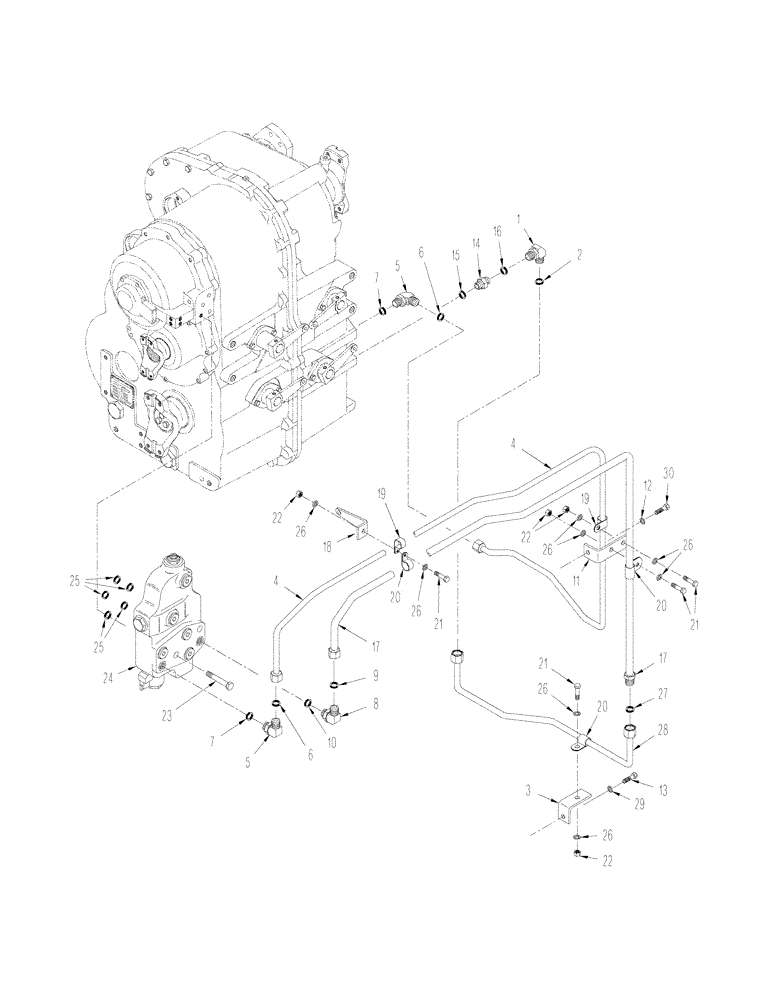 Схема запчастей Case IH STX275 - (06-12) - POWER TAKEOFF - CLUTCH LUBRICATION, WITH MANUAL SHIFT TRANSMISSION (06) - POWER TRAIN