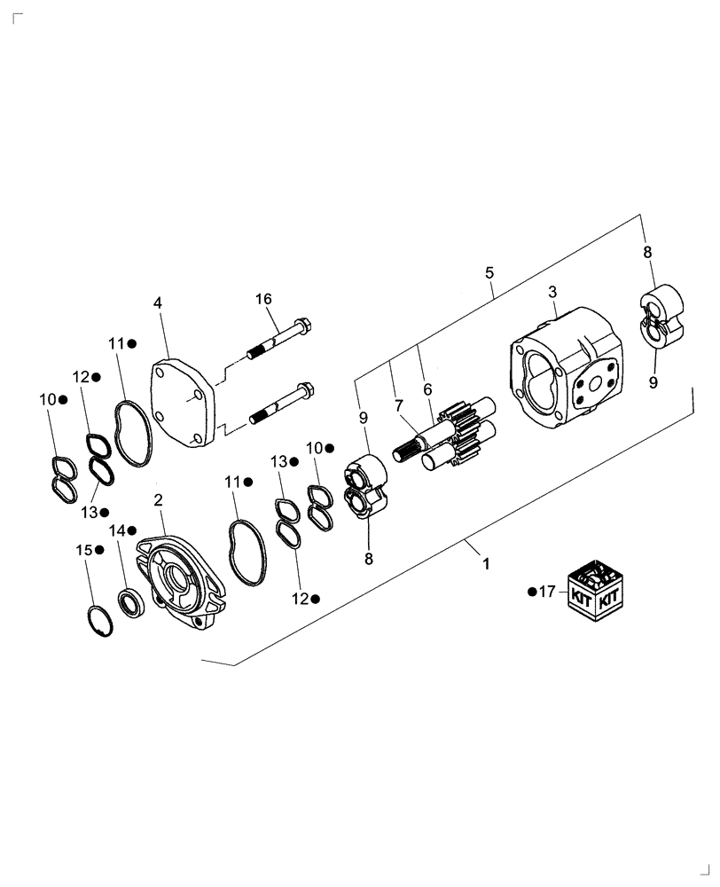 Схема запчастей Case IH DX35 - (07.09.02) - HYDRAULIC OIL PUMP (07) - HYDRAULIC SYSTEM