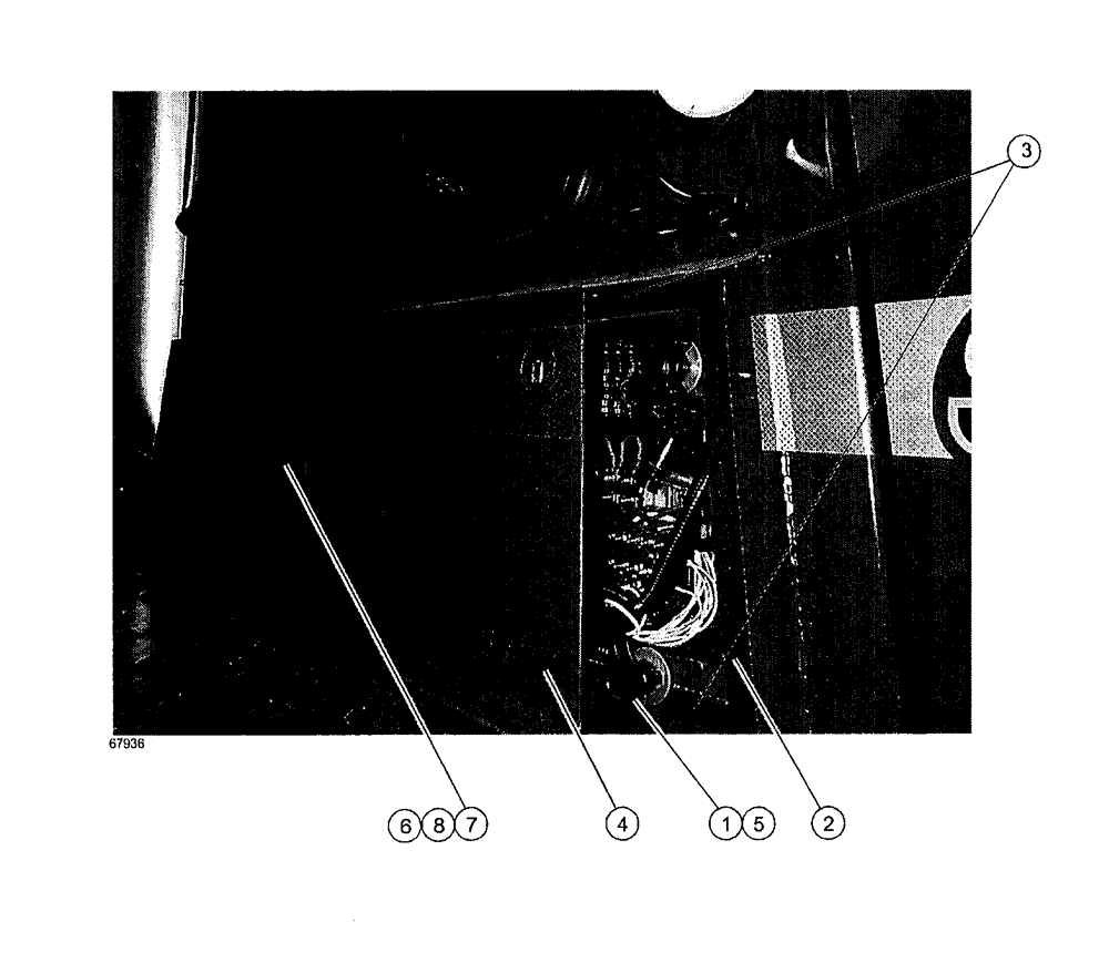 Схема запчастей Case IH SPX3200 - (02-017) - ACCESS PANEL ASSEMBLY - RH (55) - ELECTRICAL SYSTEMS