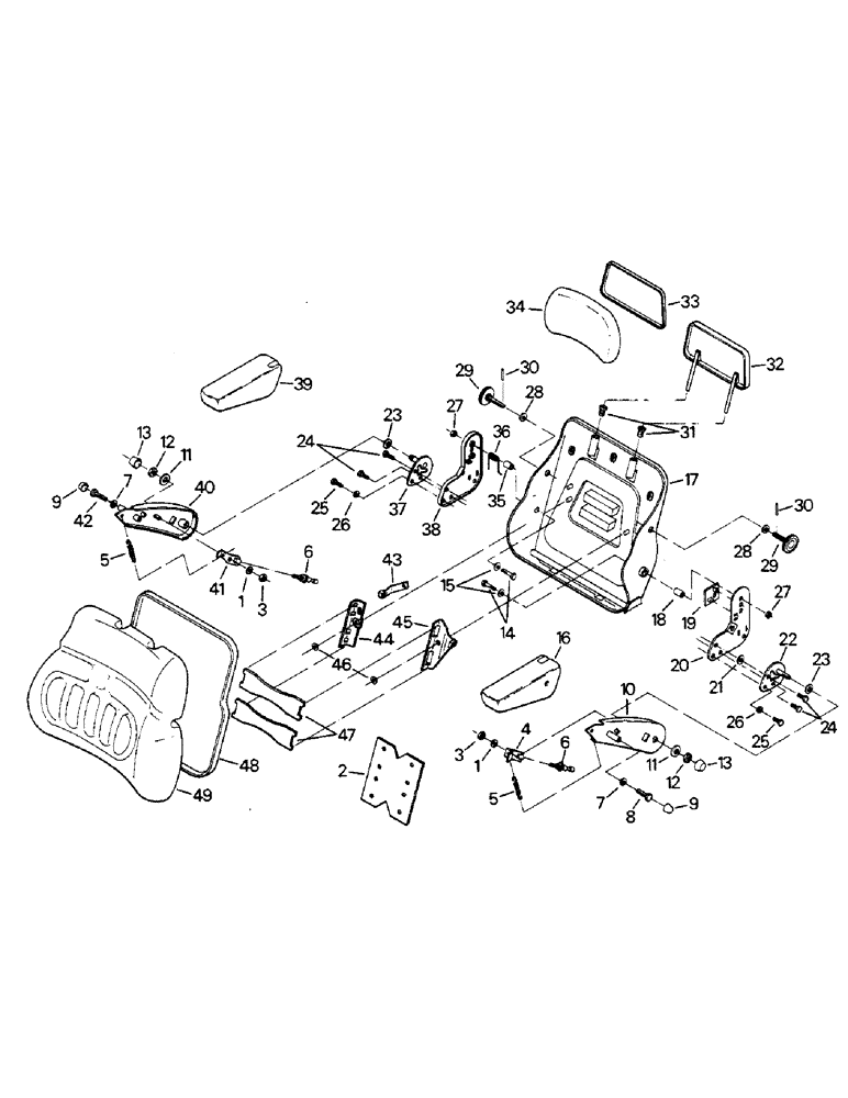 Схема запчастей Case IH STEIGER - (01-29) - SEAT ASSEMBLY, BACK CUSHION AND ARMREST (10) - CAB