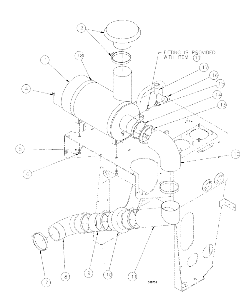 Схема запчастей Case IH SPX3200 - (03-060) - AIR CLEANER PACKAGE (10) - ENGINE