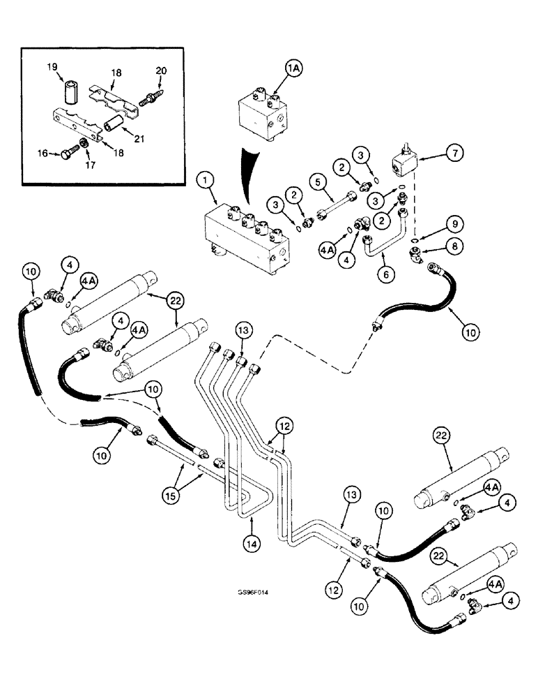 Схема запчастей Case IH 1800 - (8-34) - HEIGHT CONTROL VALVES AND BRUSH UNIT LIFT SYSTEM (07) - HYDRAULICS