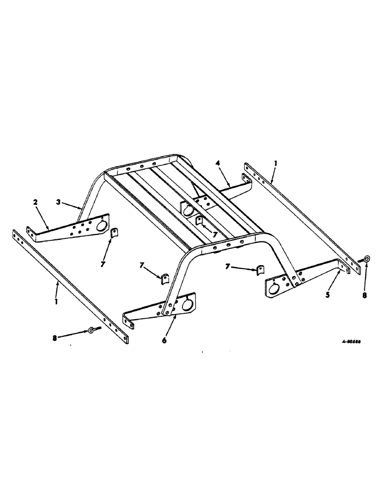 Схема запчастей Case IH 3 - (A-02) - FRAME, BAR AND BEARING SUPPORTS 