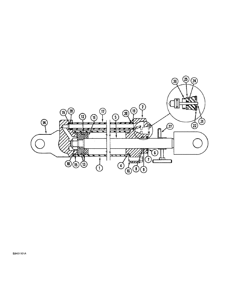 Схема запчастей Case IH 7100 - (8-50) - LIFT CYLINDER, 371291R97, 2-1/2 ID X 8 INCH STROKE, I0WA INDUSTRIAL (08) - HYDRAULICS