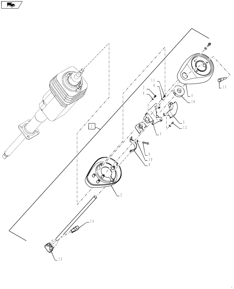 Схема запчастей Case IH TITAN 3030 - (41.204.03) - STEERING AND POD ASSEMBLY (41) - STEERING