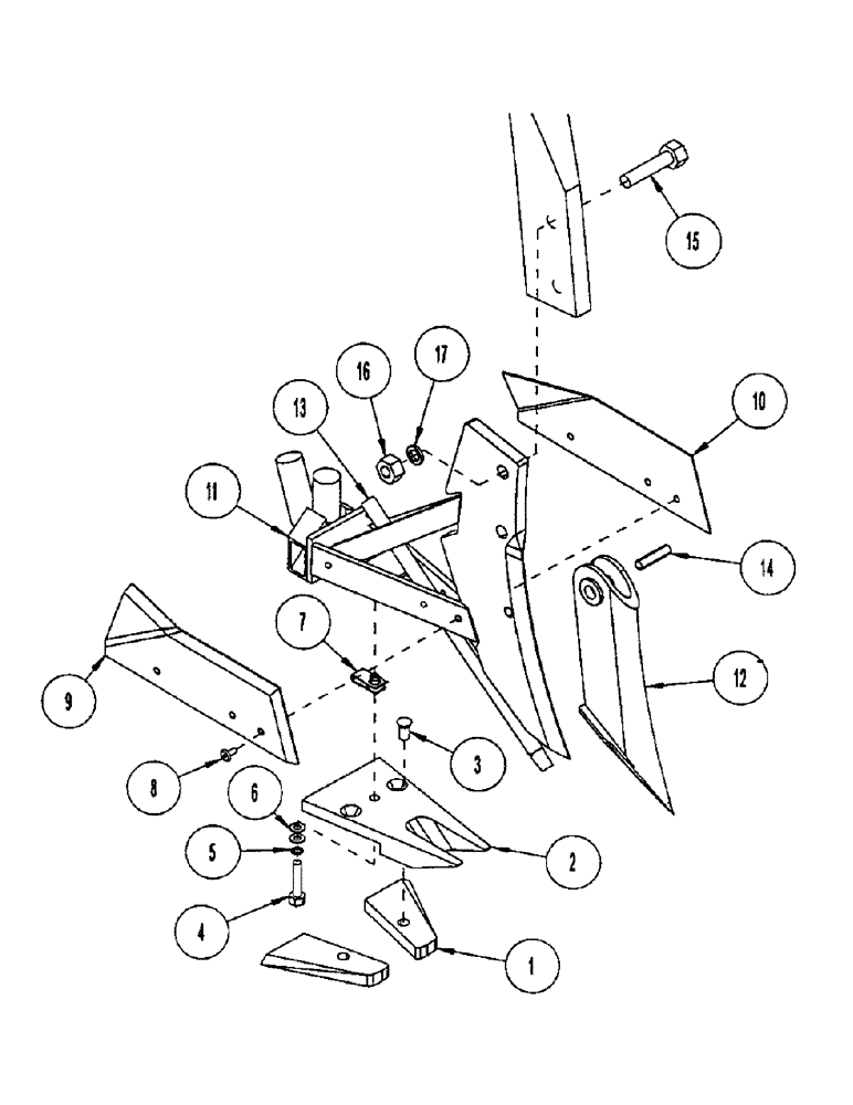 Схема запчастей Case IH CONCORD - (B43) - EDGE-ON ANDERSON OPENER, 10 INCH LIQUID 