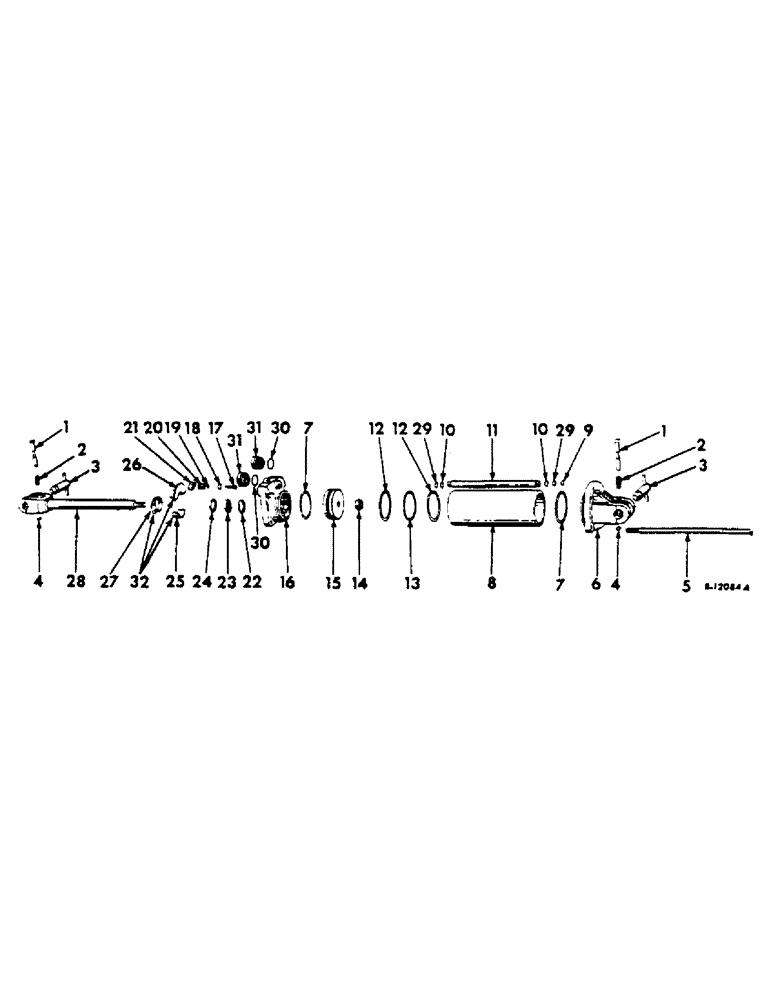 Схема запчастей Case IH 312 - (U-15) - HYDRAULIC CYLINDER, 3-1/2 X 8 