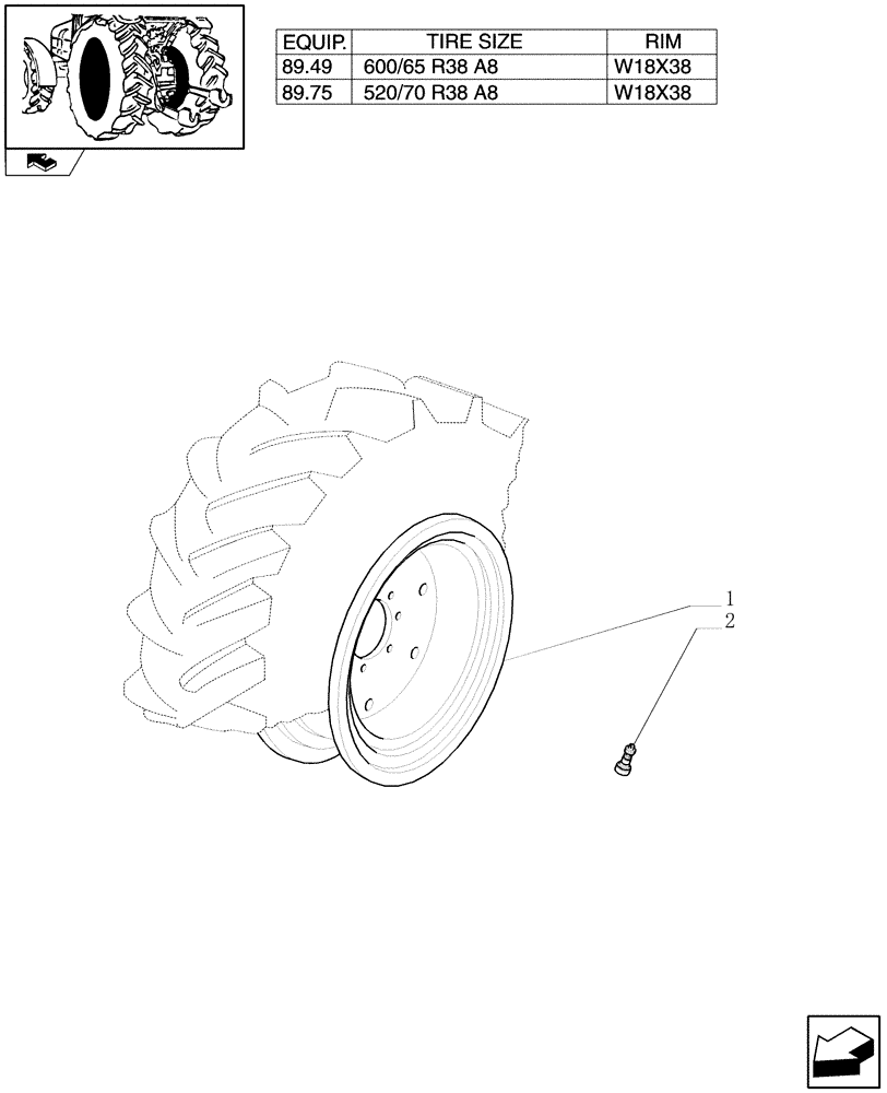 Схема запчастей Case IH PUMA 155 - (83.00[03]) - DRIVE WHEELS (11) - WHEELS/TRACKS