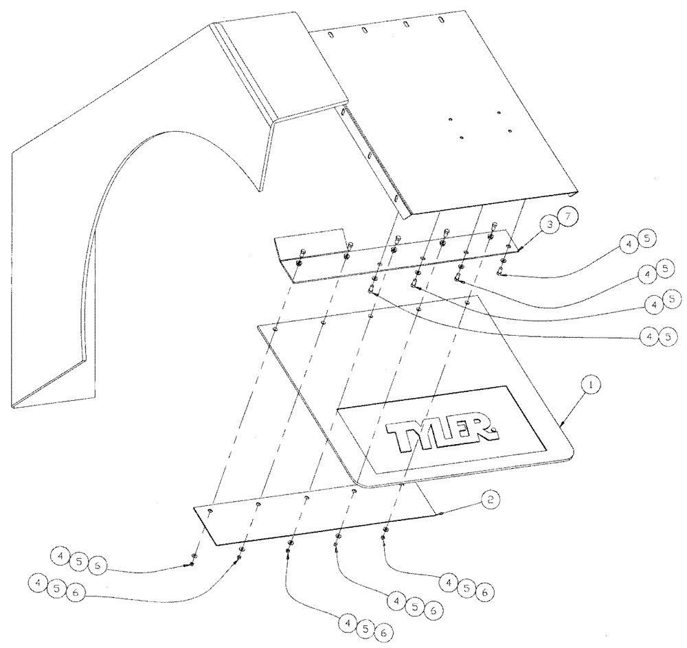 Схема запчастей Case IH 4330 - (10-007) - FRONT FENDER MUD FLAPS Options