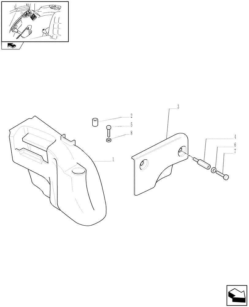 Схема запчастей Case IH FARMALL 85C - (1.92.88/03) - PASSENGER SEAT FOR ELECTRONIC FRONT HPL - COVERINGS (VAR.331865) (10) - OPERATORS PLATFORM/CAB