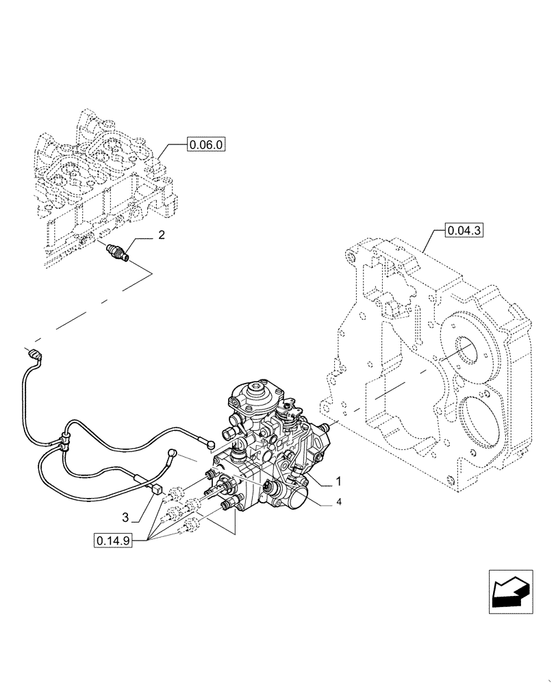 Схема запчастей Case IH P70 - (0.14.0/1[01]) - INJECTION PUMP - P85 (02) - ENGINE