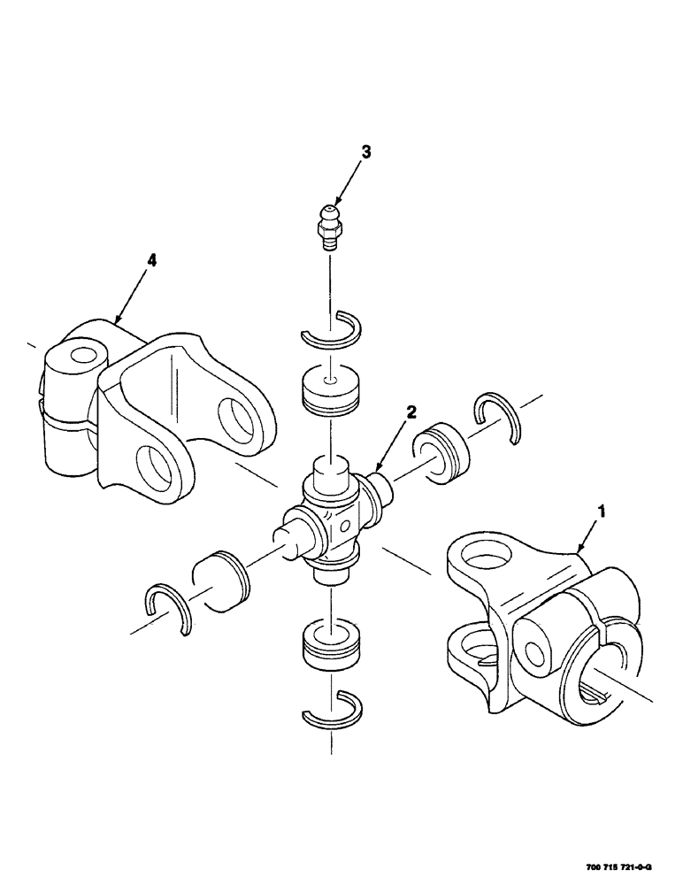 Схема запчастей Case IH SC414 - (2-40) - U-JOINT ASSEMBLY, (700715721 U-JOINT ASSEMBLY COMPLETE) (09) - CHASSIS