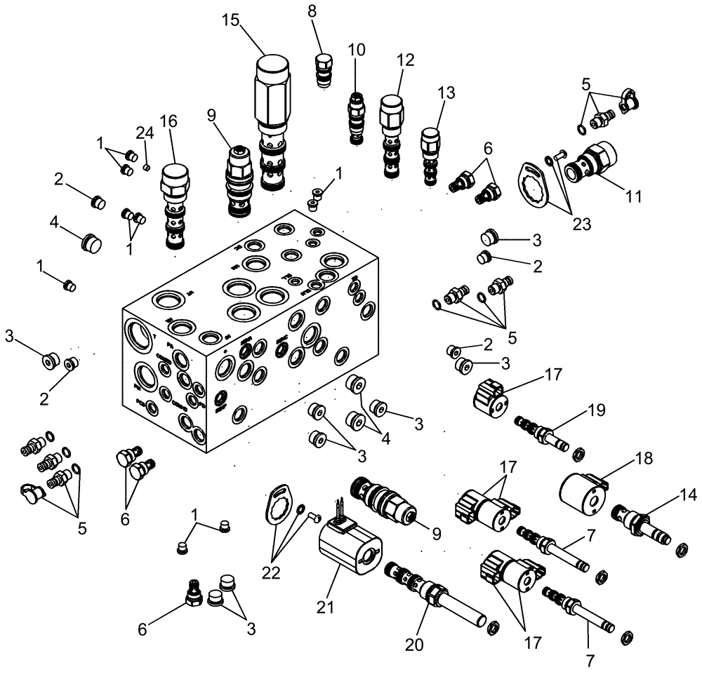 Схема запчастей Case IH 625 - (35.138.03) - VALVE, MODULE BUILDER CONTROL (35) - HYDRAULIC SYSTEMS