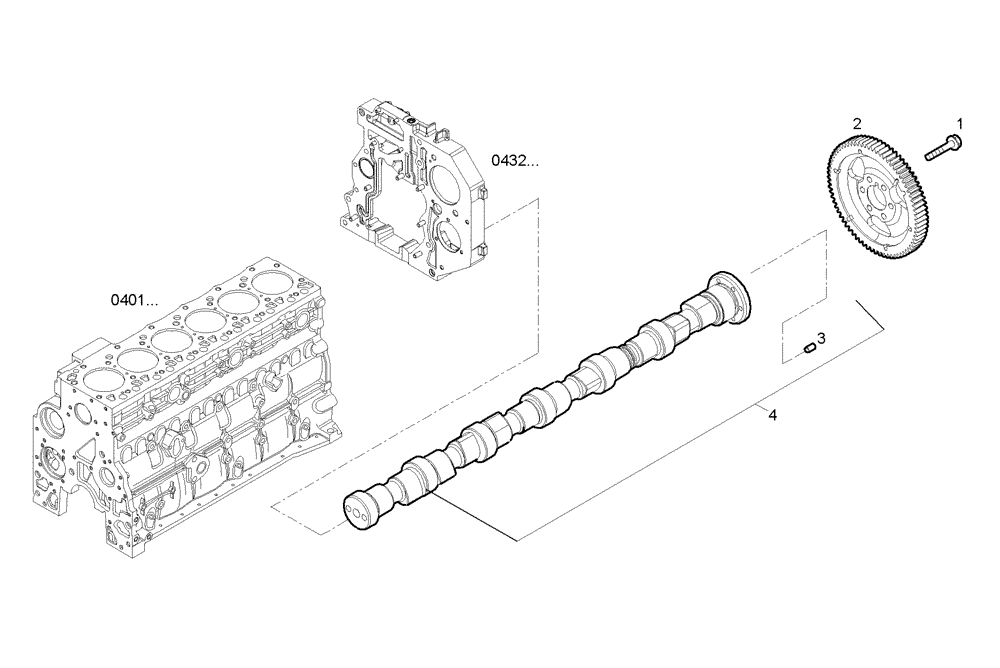 Схема запчастей Case IH F4GE0684C D600 - (1250.022) - TIMING PARTS [FROM # 272517] 