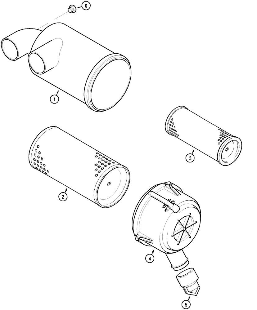 Схема запчастей Case IH C90 - (02-15) - AIR CLEANER (02) - ENGINE