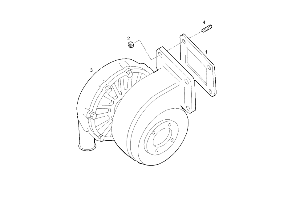 Схема запчастей Case IH F3BE0684N E903 - (2400.026) - TURBOCHARGER 