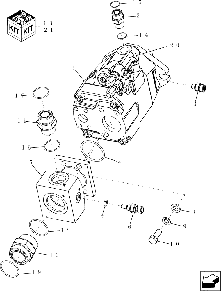 Схема запчастей Case IH 7010 - (35.700.01[01]) - PUMP, HYDRAULIC, PFC (35) - HYDRAULIC SYSTEMS