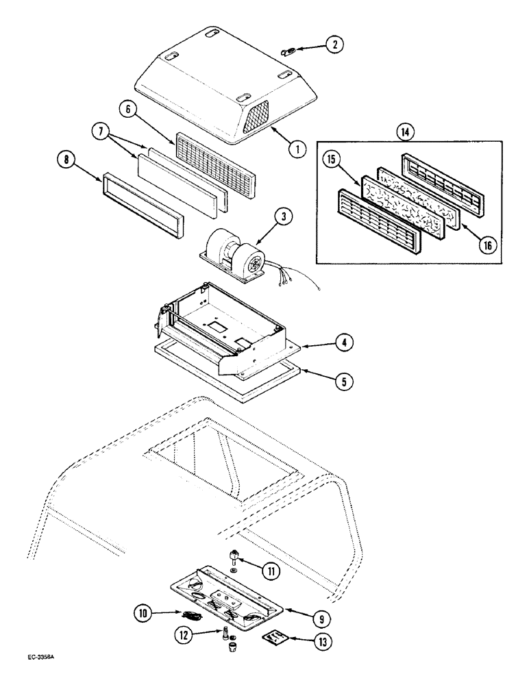 Схема запчастей Case IH 2130 - (9-066) - HEATER ASSEMBLY (09) - CHASSIS/ATTACHMENTS