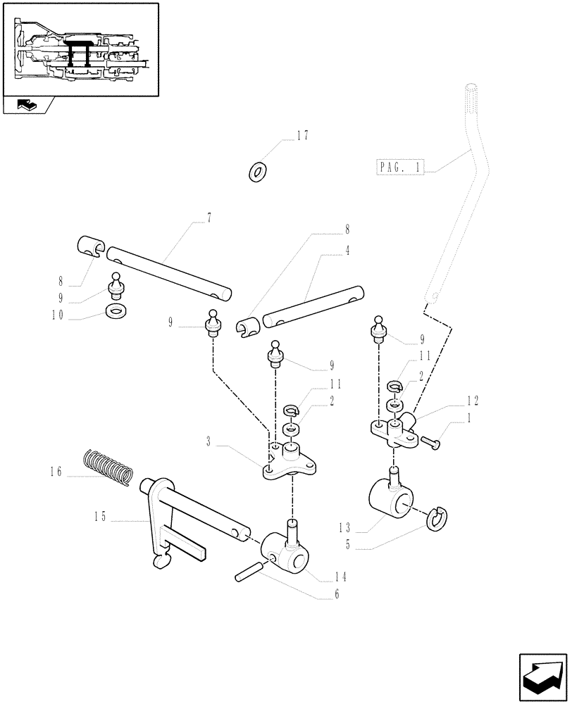 Схема запчастей Case IH FARMALL 75C - (1.32.2[02]) - CENTRAL REDUCTION GEARS CONTROLS (03) - TRANSMISSION