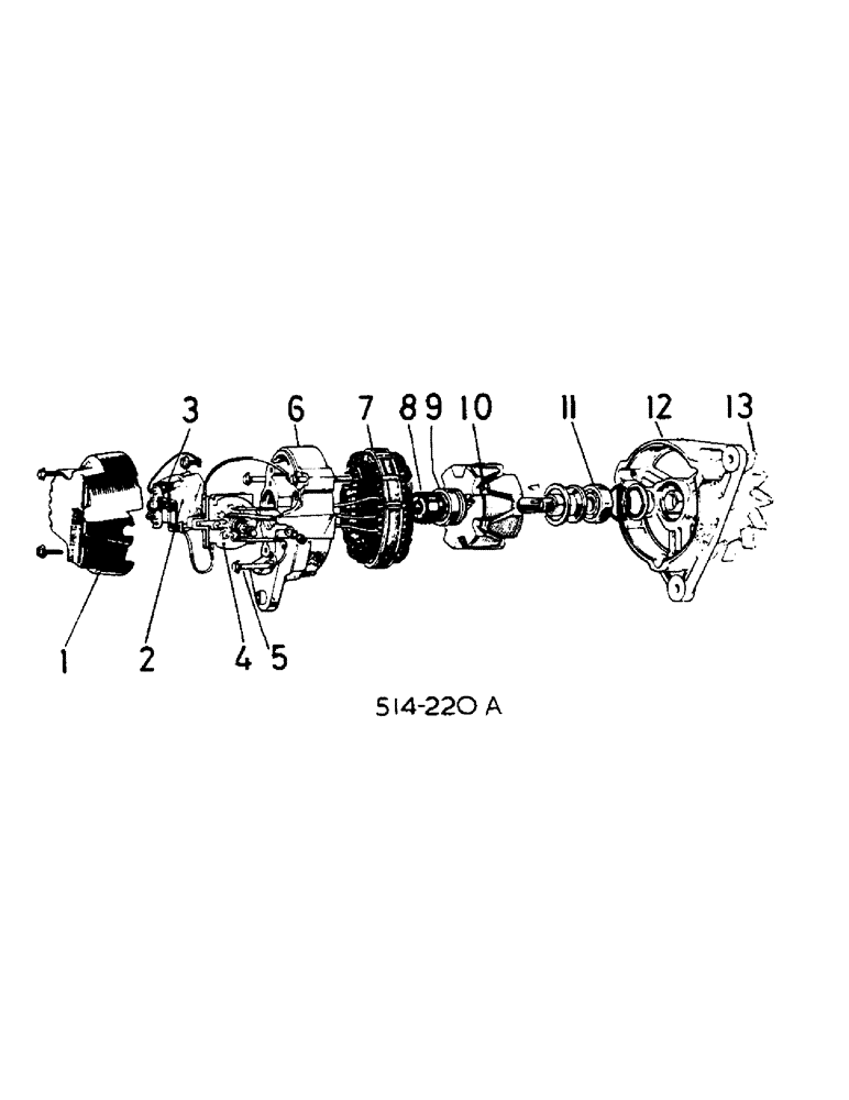 Схема запчастей Case IH 584 - (08-02) - ALTERNATOR, LUCAS 15 ACR, 17 ACR AND 18 ACR (06) - ELECTRICAL