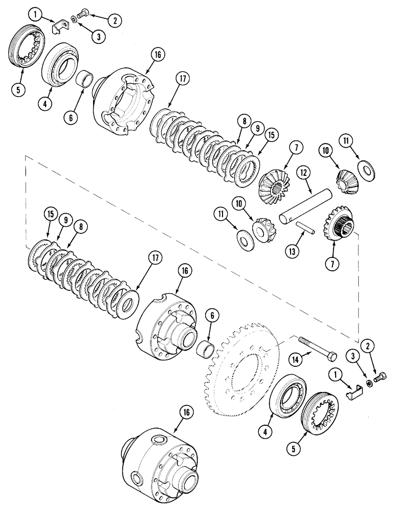 Схема запчастей Case IH 5220 - (5-32) - MFD DIFFERENTIAL (05) - STEERING