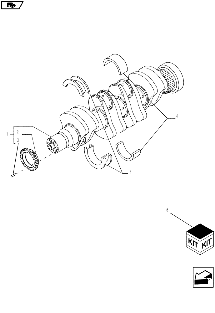 Схема запчастей Case IH P85 - (10.103.01[00]) - CRANKSHAFT (10) - ENGINE