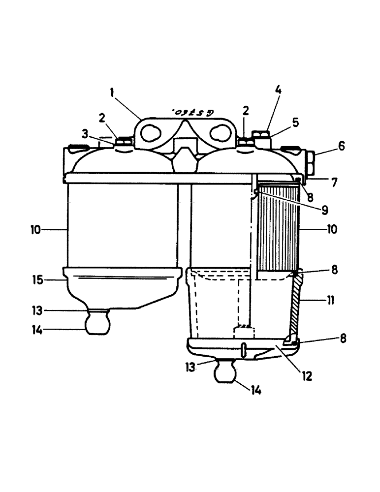 Схема запчастей Case IH 744 - (3B17) - FUEL FILTER "CAV" Power