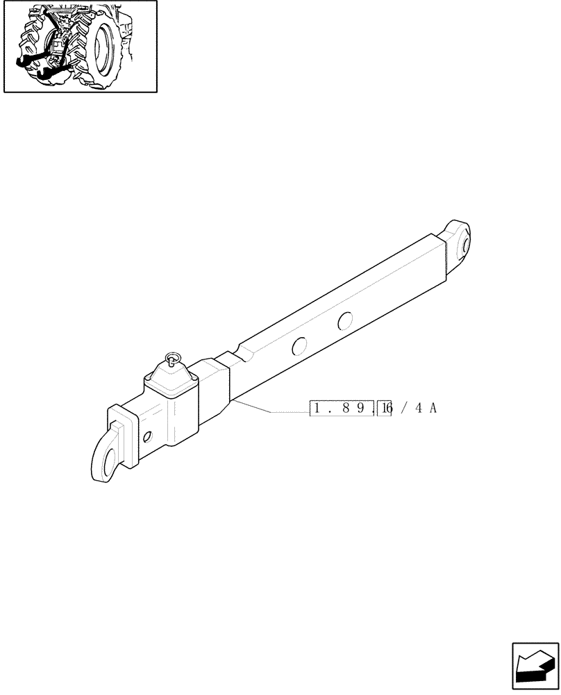 Схема запчастей Case IH JX100U - (1.89.6/04) - (VAR.902) TOOL CONNECTION WITH TELESCOPIC ARMS (09) - IMPLEMENT LIFT