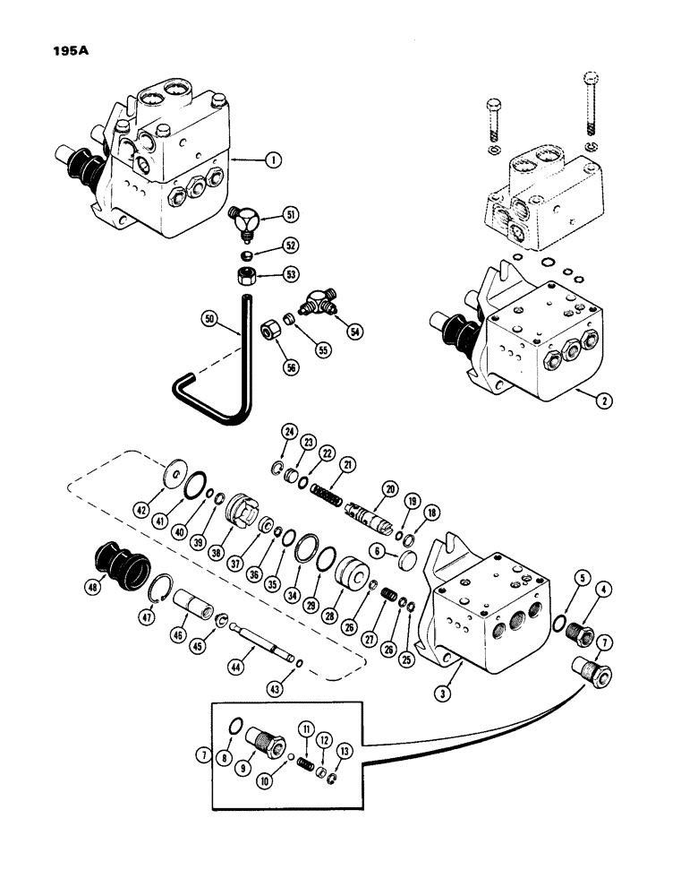 Схема запчастей Case IH 770 - (195A) - A62074 POWER BRAKE VALVE, POWER SHIFT, USED PRIOR TO TRACTOR SERIAL NUMBER 8711460 (07) - BRAKES