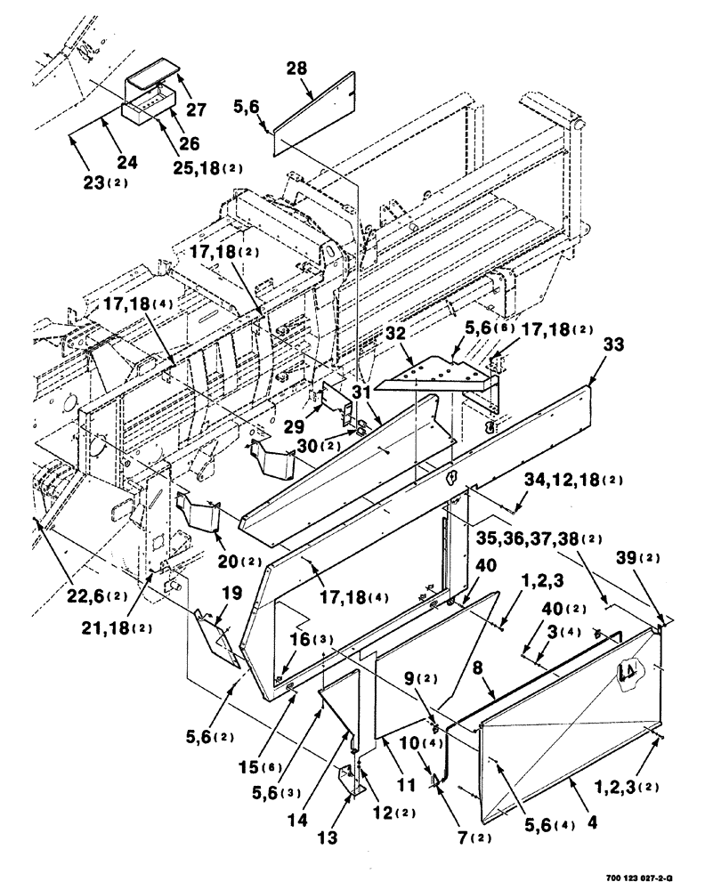 Схема запчастей Case IH 8576 - (07-008) - MAIN SHIELDS ASSEMBLY-LEFT (12) - MAIN FRAME