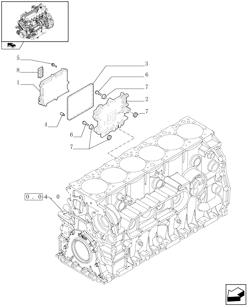 Схема запчастей Case IH A8800 - (0.17.0) - ELECTRONIC INJECTION (504182263) (10) - ENGINE